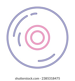 neon music vinyl illustration design