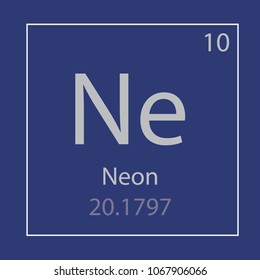 Neon Ne chemical element icon- vector illustration