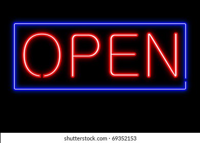 Neon Open Sign Vector