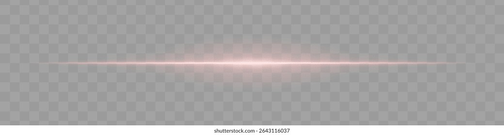 Neon orange horizontal light beam with soft edges and glowing aura on transparent background. A sleek energy pulse perfect for sci-fi UIs, HUDs, or digital light transitions.