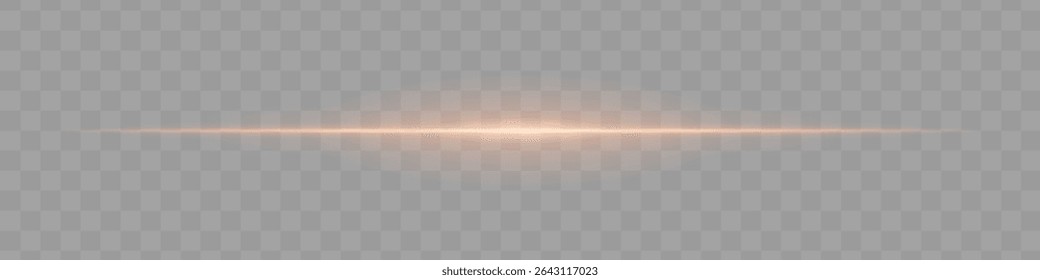 Feixe de luz horizontal laranja neon com bordas macias e aura brilhante no fundo transparente. Um pulso de energia elegante perfeito para UIs de ficção científica, HUDs ou transições de luz digital.