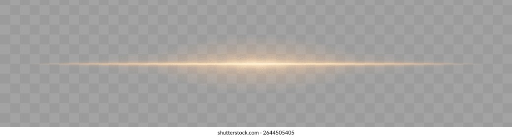 Neon orange horizontal light beam with soft edges and glowing aura on transparent background. A sleek energy pulse perfect for sci-fi UIs, HUDs, or digital light transitions.