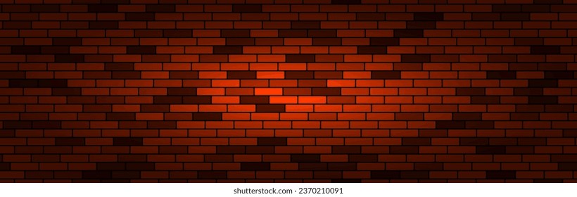 Neon orange light brick pattern wall background. Stone brickwall texture.
                Building stone tile material. Textured brickwork stonewall.
                Gradient vector illustration