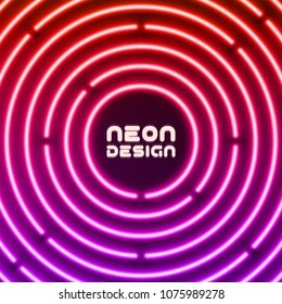 Neon original background design for cover, flyer, web. Swatch color control