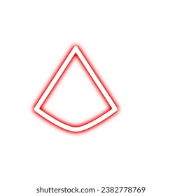 Neon Outline Diamond. Light Diamond. Electric Diamond Icon or Symbol Design Element. Vector Illustration