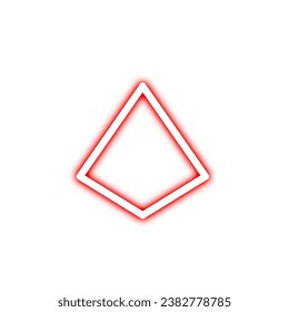 Neon Outline Diamond. Light Diamond. Electric Diamond Icon or Symbol Design Element. Vector Illustration