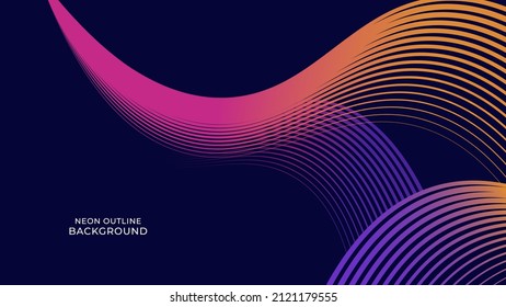 diseño de fondo web de esquema de neón