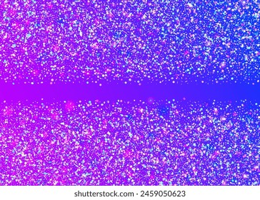 Neon Paper. Pink Glare Glitter. Cristal Poster. Festive Serpentine. 3d Surprise Illustration. Disco Pattern. Party Confetti. Falling Ribbon. Blue Neon Paper