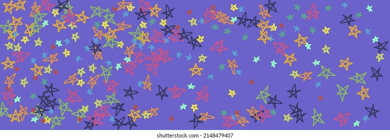 Neon Pastel Bright Mint Yellow Bright Stars Illustration. Kids Vivid Chaotic Naive Green Turquoise Vibrant Purple Wallpaper. Childish Pinky Orange Violet Lavender Stars Pink Handdrawn Stars.