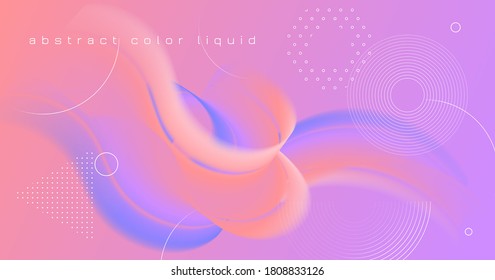 Neon Pastel Fluid Wave Graphic Template. Creative Liquid Shapes with Digital Motion. 3d Dynamic Fluid Wave, Flow Background. Music Movement. Vibrant Color Wallpaper Purple Wave Fluid Pattern