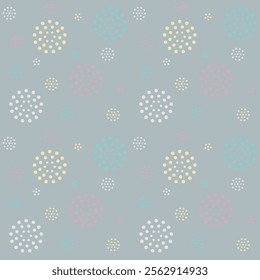 Neon Pastel Polka Dot Seamless Patterns
