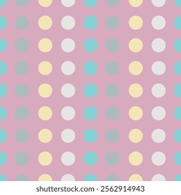 Neon Pastel Polka Dot Seamless Patterns