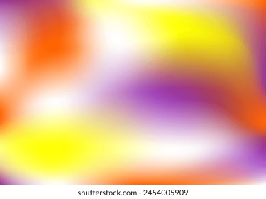 Neon pastel spots orange yellow plum poster design. Thermal imager vibe. Apricot ivory lemon violet background. Holiday gradient greeting post bookmark thermal cover print advertisement presentation.