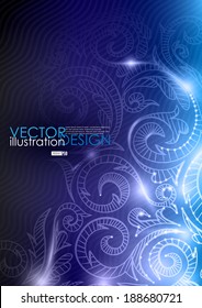 Neon Pattern Background. Vector Illustration. 