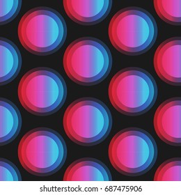 neon pattern circle vector