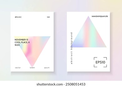 Neon Pattern. Violet Minimalist Label. Minimal Texture. Plastic Effect. Colorful Pearl Backdrop. Graphic Vector. Rainbow Foil. Blue Neon Pattern