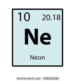Neon periodic table element color icon on white background vector