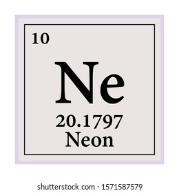 Neon Periodic Table of the Elements Vector illustration eps 10
