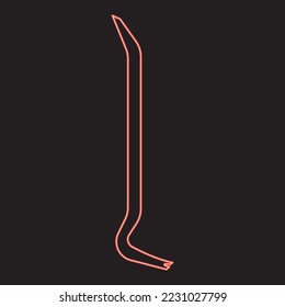Neon pinch bar red color vector illustration image flat style light