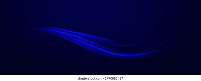Neon pink curves spin rapidly. Electric wave ribbons flow through a dark background. light streaks create modern motion energy.