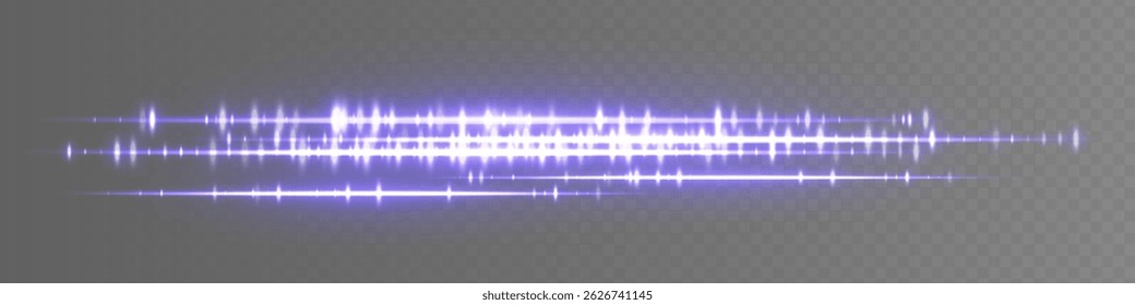 Neon pink glowing waveform with energetic peaks and frequency bands on checkered transparent background. Perfect for music visuals, digital voice patterns or podcast interface.