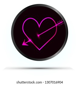neon pink hearts for Valentine's Day