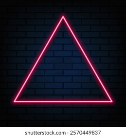 Neon pink, neon light shape with long lines forming..