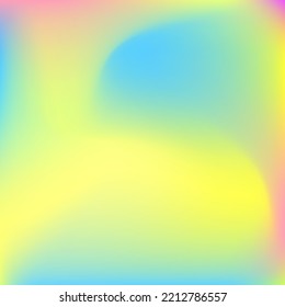 Neon Pink Pastel Multicolor Rainbow Swirl Gradient Mesh. Liquid Happy Yellow Water Purple Wallpaper. Wavy Green Dynamic Fluid Smooth Surface. Blue Blurred Color Curve Light Gradient Background.