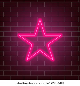 Neon pink star 