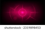 Neon Pink Target Detection at Center with Bokeh Lights Background