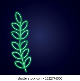 Neon plant vector for design