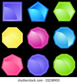 Neon Polygon Icons