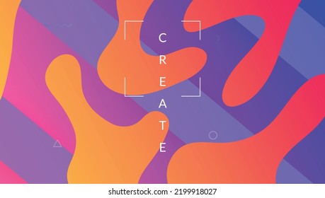 Neon Poster. Art Landing Page. Flow Abstract Design. Pink Mobile Flyer. Hipster Paper. Futuristic Cover. Fluid Shapes. Spectrum Presentation. Lilac Neon Poster