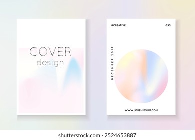 Neon Poster. Spectrum Texture. Business White Brochure. Chrome Concept. Pastel Screen. Purple Geometry Label. Iridescent Shape. Blue Neon Poster