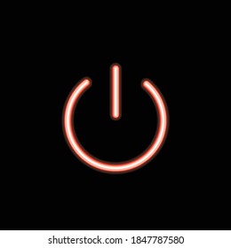 Neon power icon vector illustration