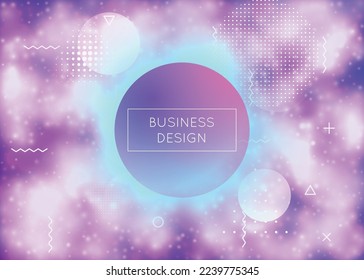 Neon Presentation. Purple Tech Fluid. Light Banner. Trendy Flyer. Magic Iridescent Template. Science Dots. Hipster Design. Holographic Pattern. Violet Neon Presentation