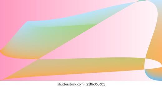 Neon Psychedelic Pink Digital Illustration. Dynamic Minimal Fluid Modern Original Background. Smooth Technology Pastel Multicolor Horizontal Lines. Rainbow Shape Futuristic Color Layers Gradient Mesh.