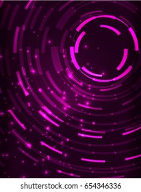 Neon-violette Kreise, Vektorgrafik-abstrakter Muster-Hintergrund