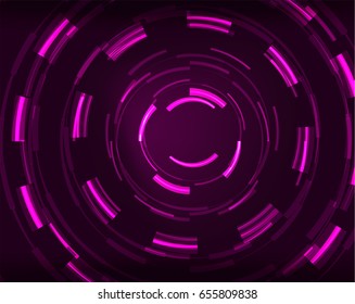Neon-violette Kreise, Vektorgrafik-abstrakter Muster-Hintergrund