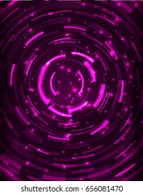 Neon-violette Kreise, Vektorgrafik-abstrakter Muster-Hintergrund