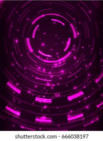 Neon-violette Kreise, Vektorgrafik-abstrakter Muster-Hintergrund