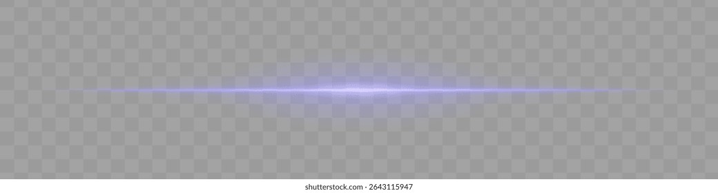 Neon purple horizontal light beam with soft edges and glowing aura on transparent background. A sleek energy pulse perfect for sci-fi UIs, HUDs, or digital light transitions.