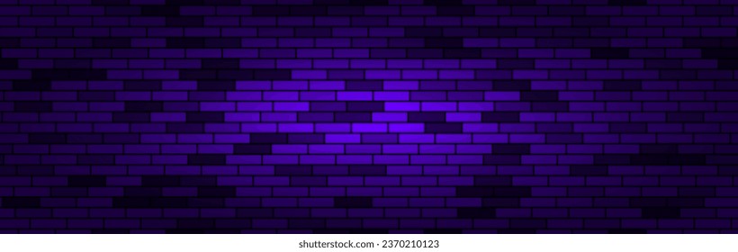 Neon purple light brick pattern wall background. Stone brickwall texture.
                Building stone tile material. Textured brickwork stonewall.
                Gradient vector illustration