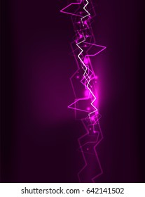neon purple lightning