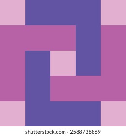 Neon purple and pink interlocking rectangles on a pale pink background