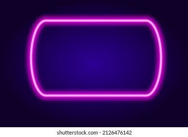 Neon Purple Rectangle Frame Vector Illustration Stock Vector (royalty 