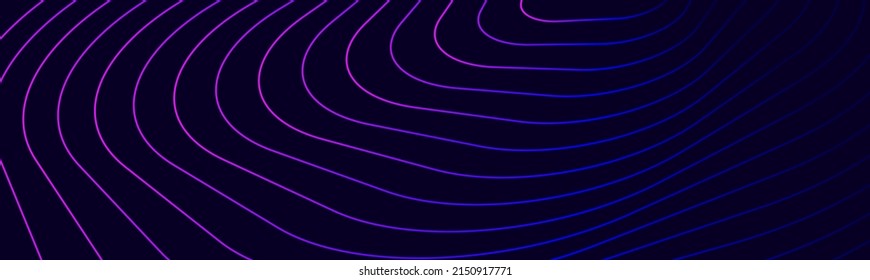 neon purple thin lines on black vector background