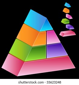 neon pyramid pieces