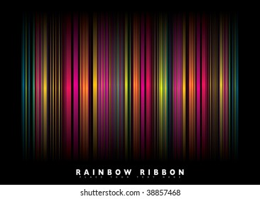 Neon rainbow abstract background with ribbons of colour