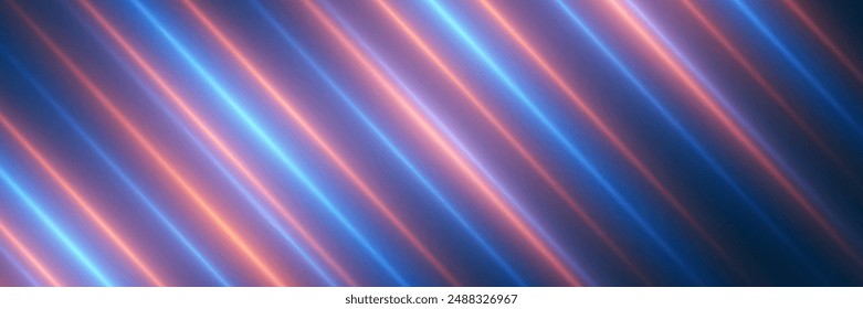 Neon rays, speed effect. Communication concept innovation background. On a light blue background.Vector.